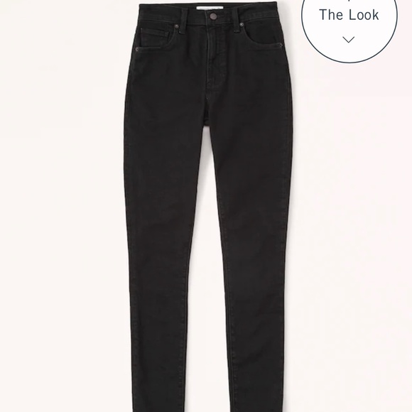 Abercrombie Super Highrise Skinny Black sz 26 - Picture 1 of 3